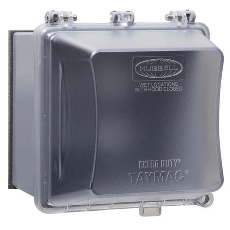 taymac 2-gang square plastic weatherproof electrical box cover|taymac boxes for sale.